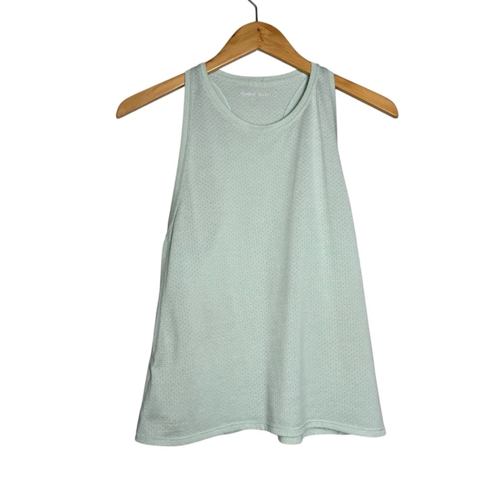 Outdoor Voices Light Sage Mesh Tank Top